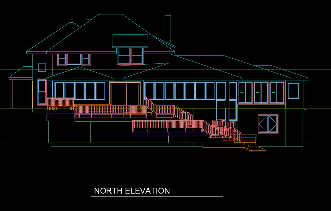 CAD North Elevation